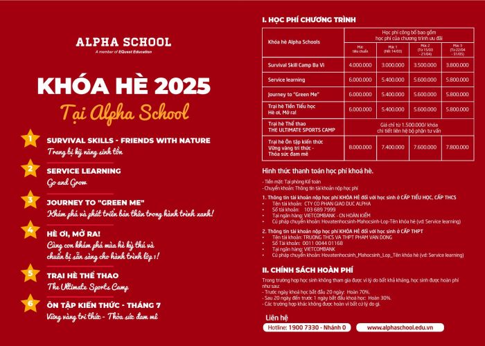 KHÓA HÈ 2025 TẠI ALPHA SCHOOL