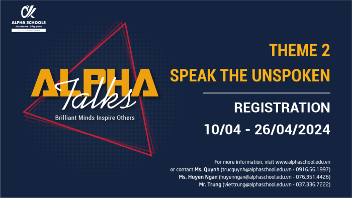ALPHA TALKS THEME 2: SPEAK THE UNSPOKEN